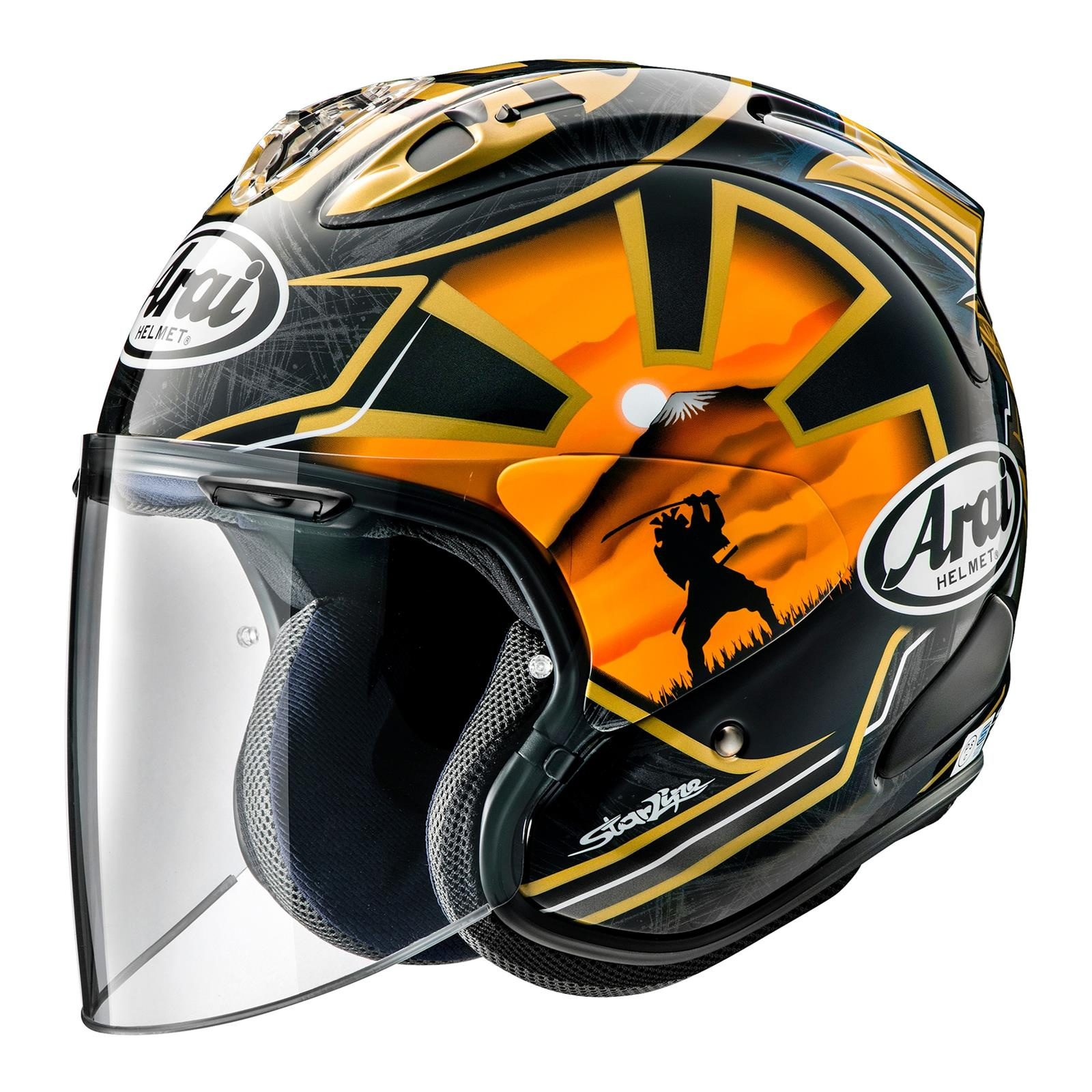 Kask Otwarty Arai Sz R Vas Pedrosa Spirit Czarny Pomara Czowy Z Oty