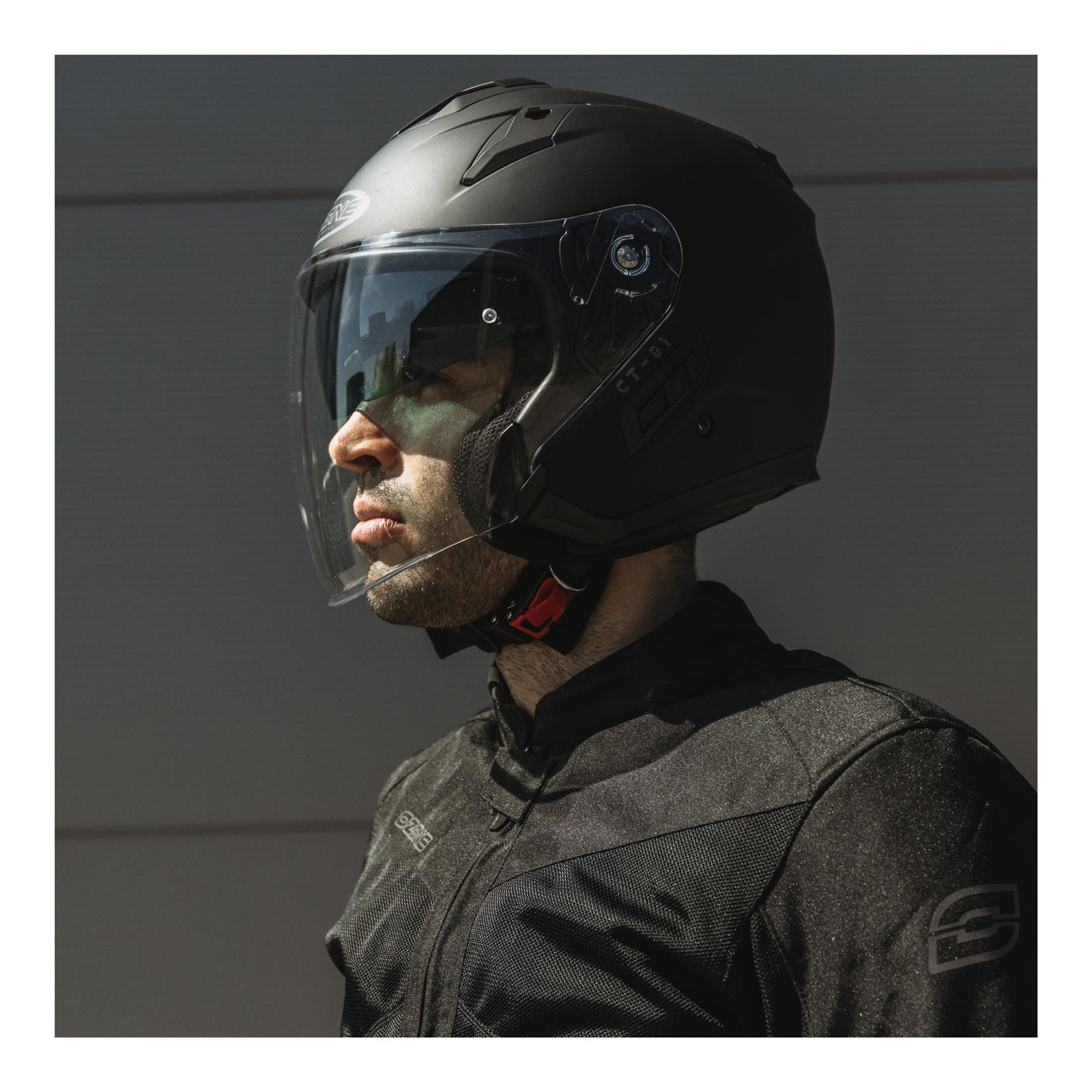 Kask Otwarty OZONE CT 01 BLACK MATT Czarny Mat RRmoto Pl