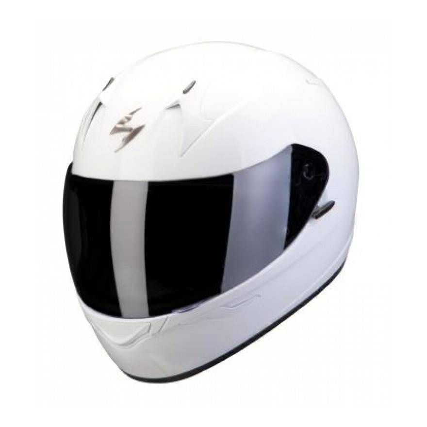 Kask integralny SCORPION EXO 390 SOLID PEARL WHITE biały RRmoto pl