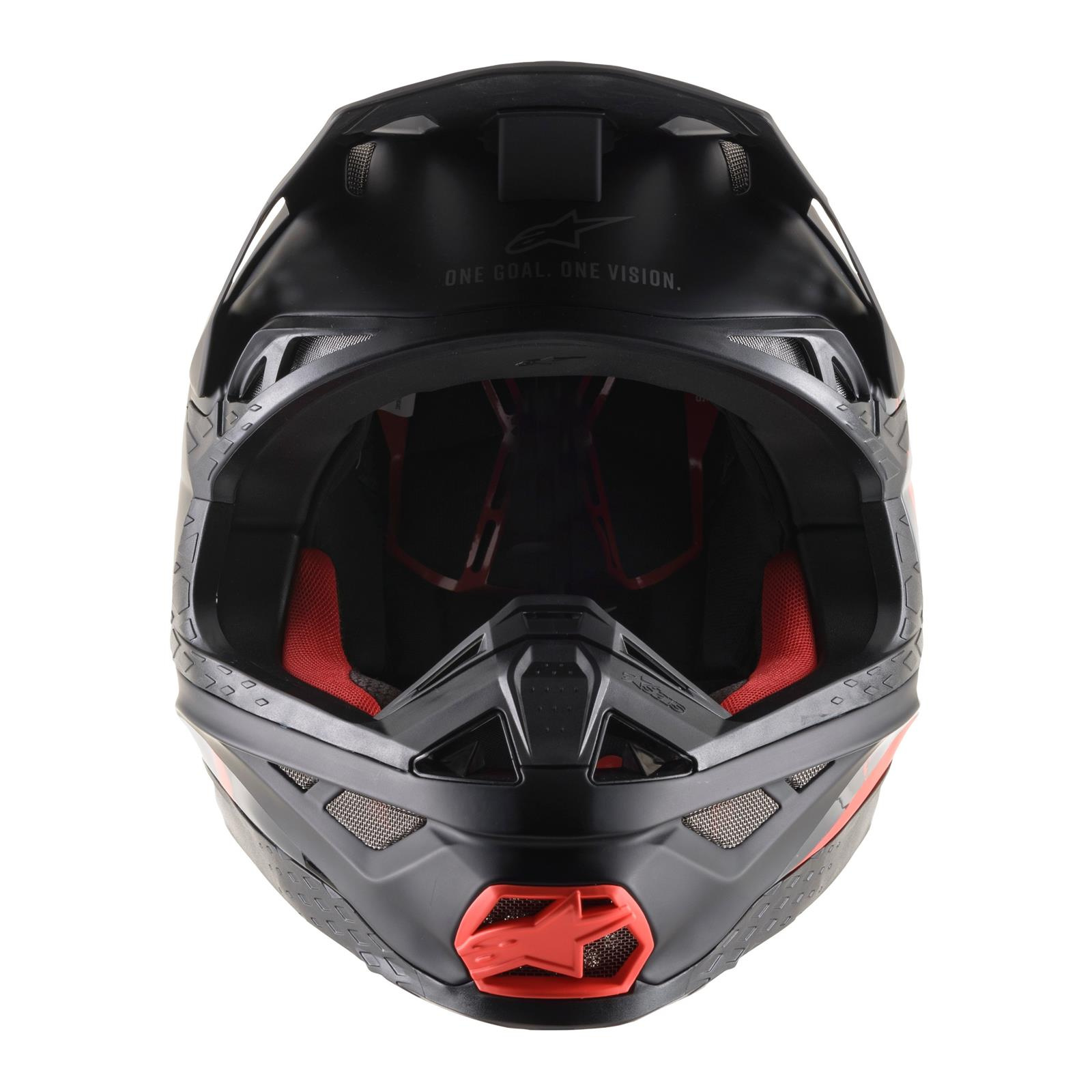 Kask Cross ALPINESTARS SUPERTECH S M8 ECHO BLACK GREY FLUO RED Czarny