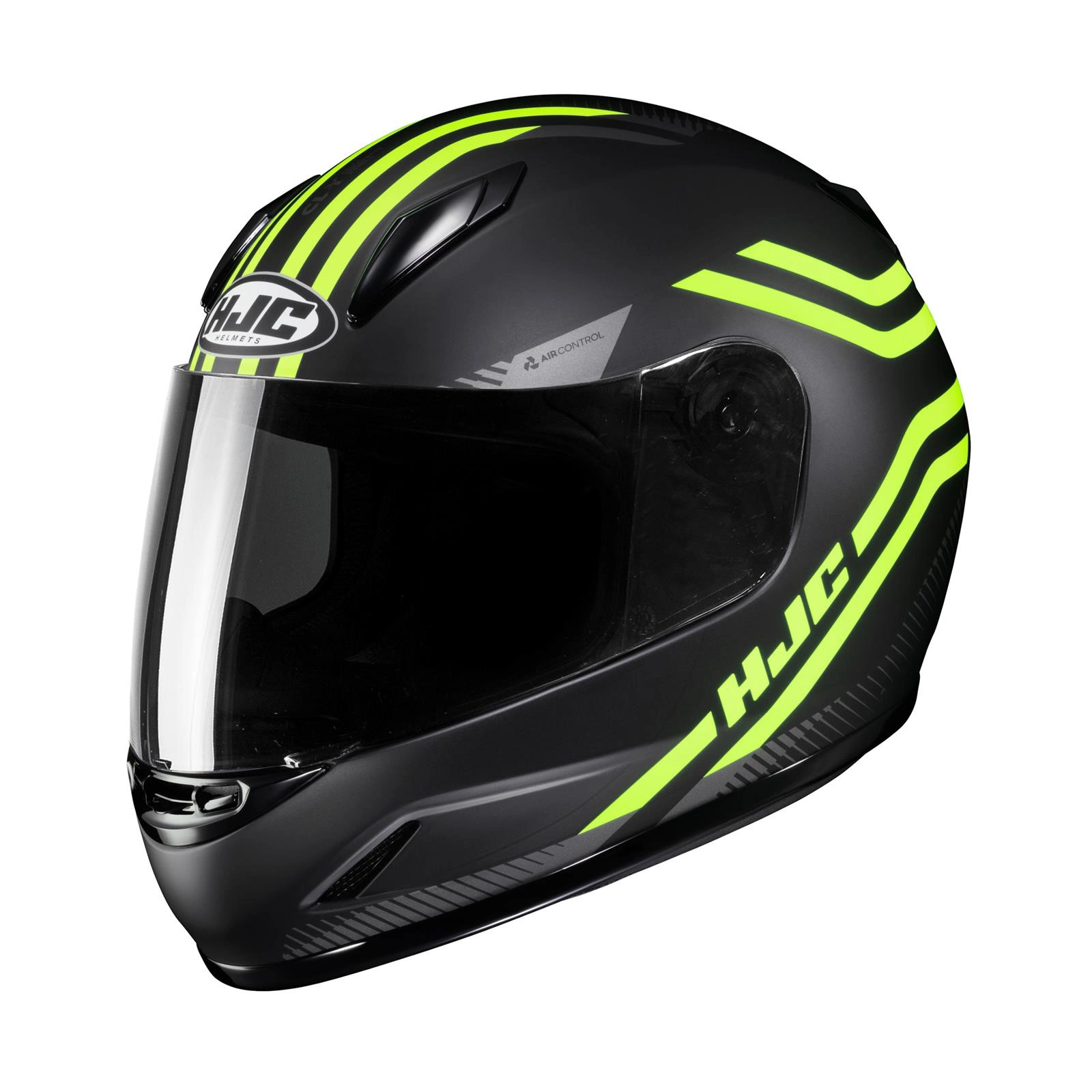 Kask integralny dziecięcy HJC CL Y STRIX BLACK YELLOW czarny żółty fluo