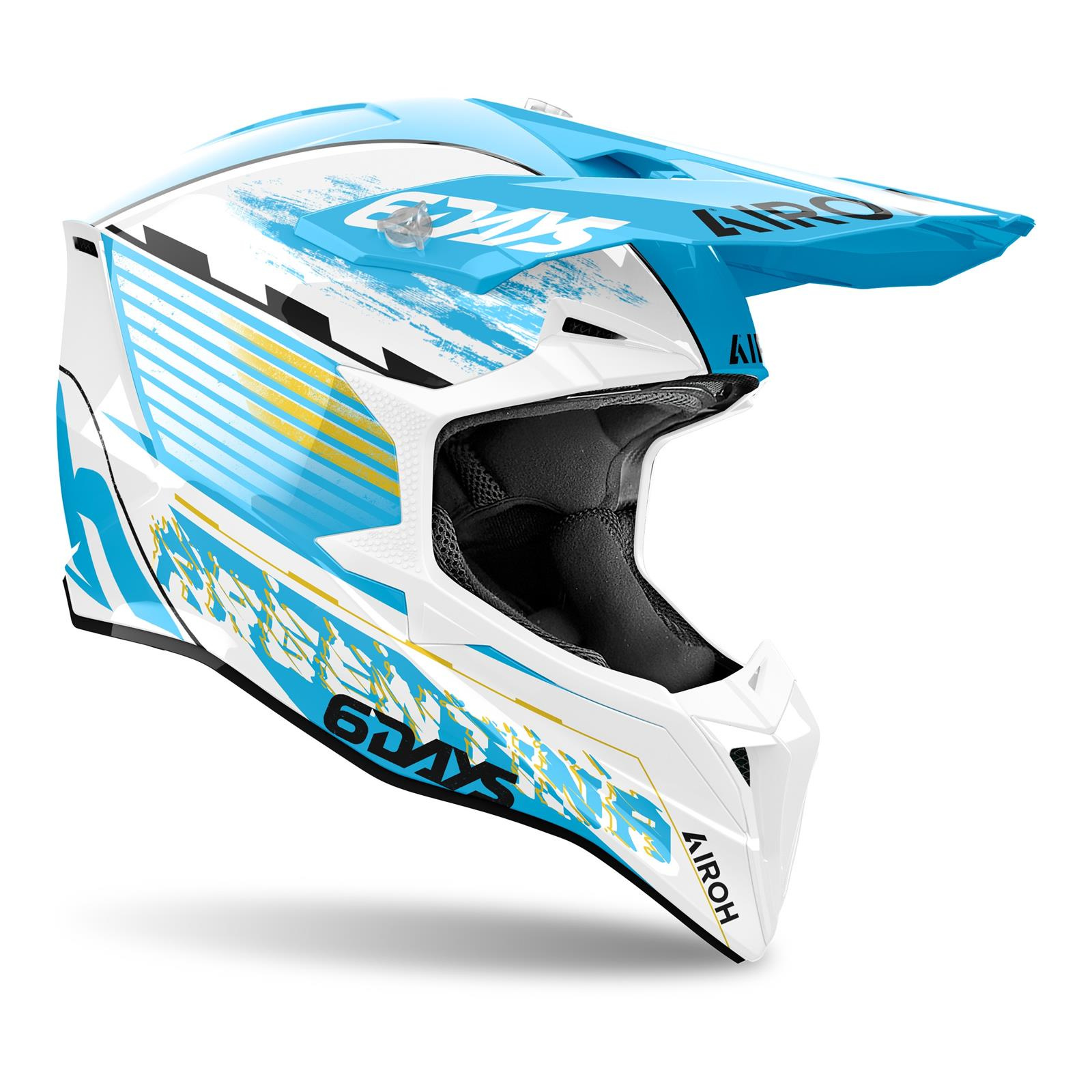 Kask cross AIROH WRAAAP SIX DAYS ARGENTINA 2023 GLOSS niebieski biały