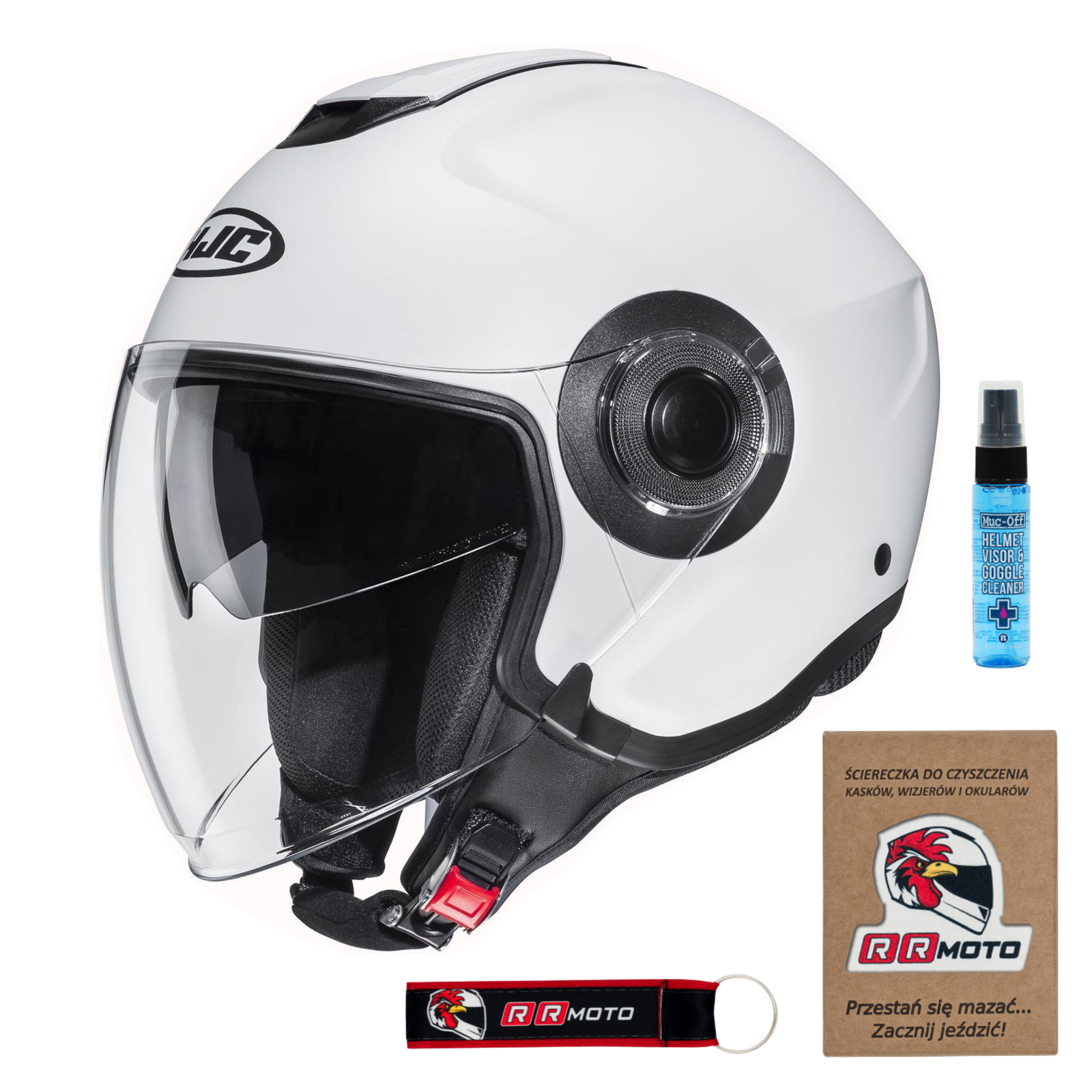 Kask Otwarty Hjc I Pearl White Bia Y Rrmoto Pl