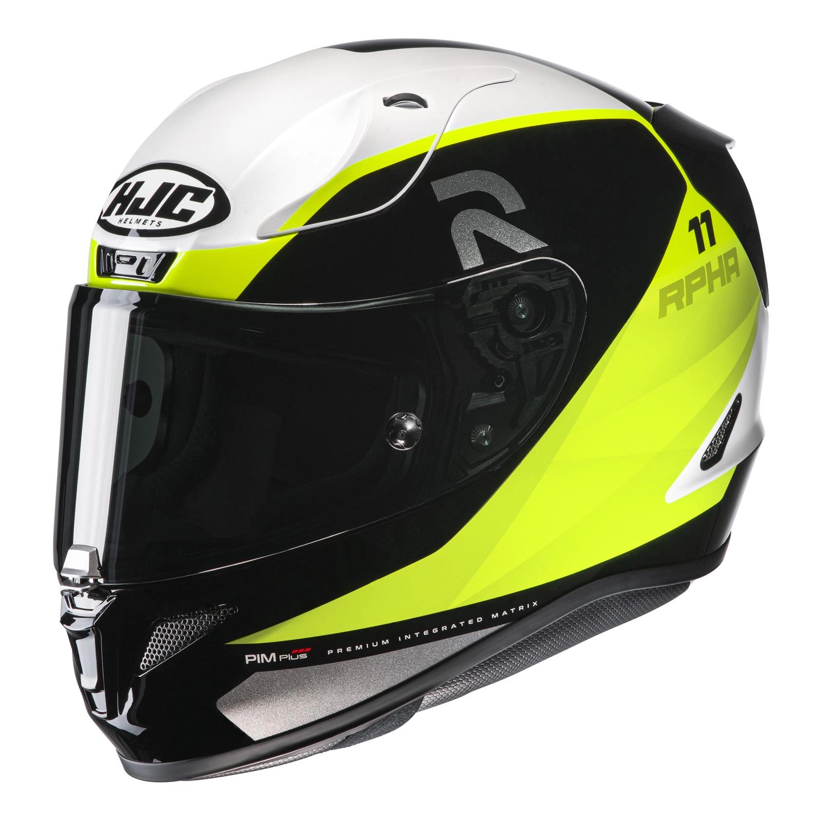 Kask integralny HJC R PHA 11 TEXEN BLACK YELLOW WHITE czarny żółty fluo