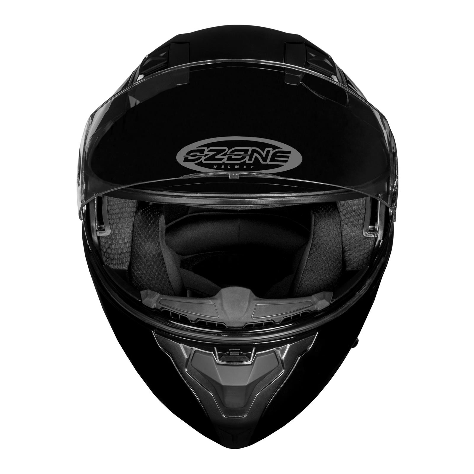 Kask szczękowy OZONE STORM GLOSS BLACK czarny RRmoto pl