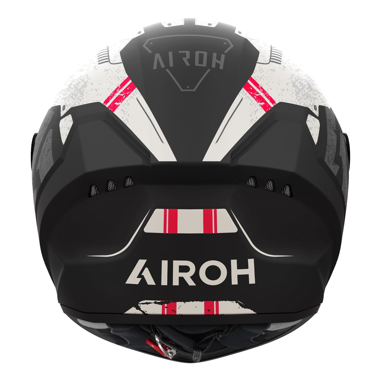 Kask Integralny Airoh Connor Omega Matt Szary Czarny Czerwony Rrmoto Pl