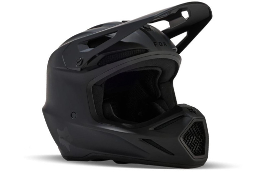 Kask cross FOX V3 SOLID BLACK MATT czarny mat