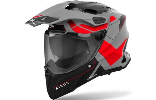 Kask integralny AIROH COMMANDER 2 MAVICK RED GLOSS czerwony biały czarny