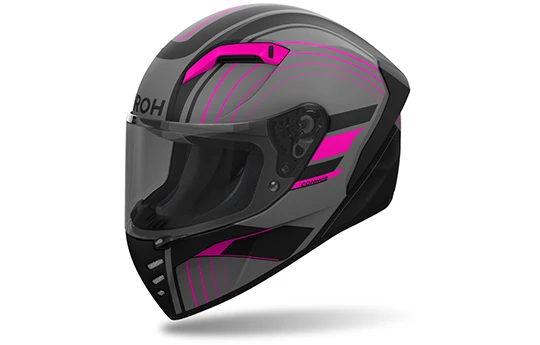 Kask integralny AIROH CONNOR SAMURAI MATT szary złoty czerwony