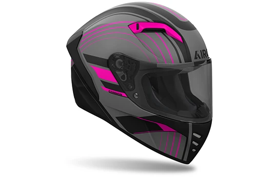 Kask integralny AIROH CONNOR SAMURAI MATT szary złoty czerwony