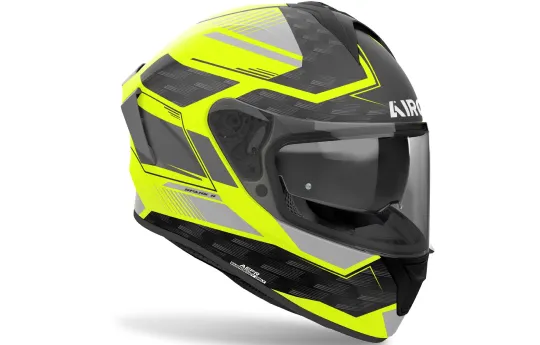 Kask integralny AIROH SPARK 2 SPINNER ORANGE MATT czarny pomarańczowy fluo szary