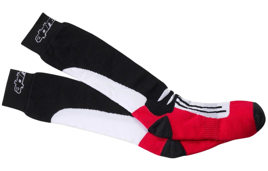 Skarpety termoaktywne ALPINESTARS RACING ROAD BLACK/RED czarny czerwony biały