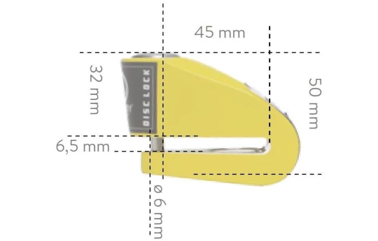 Blokada na tarczę hamulcową AUVRAY B-LOCK 06 YELLOW/BLACK żółty czarny