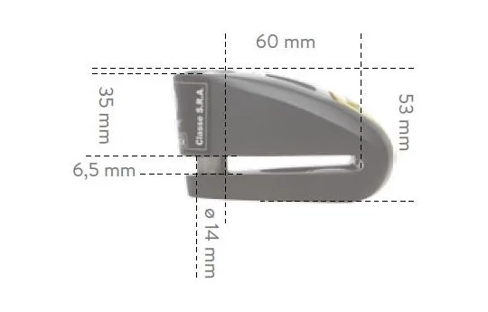Blokada na tarczę hamulcową AUVRAY B-LOCK 14 BLACK/YELLOW czarny żółty