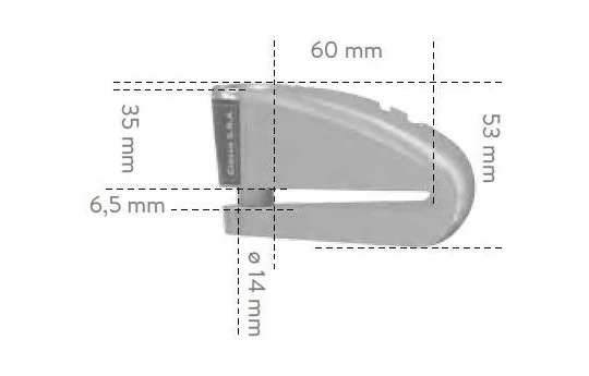 Blokada na tarczę hamulcową AUVRAY B-LOCK 14 INOX STEEL srebrny