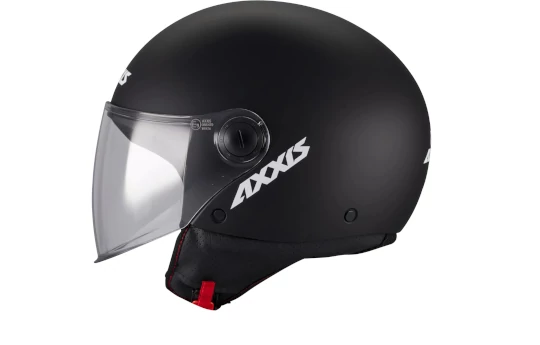Kask otwarty AXXIS SQUARE S SOLID A1 MATT BLACK czarny mat