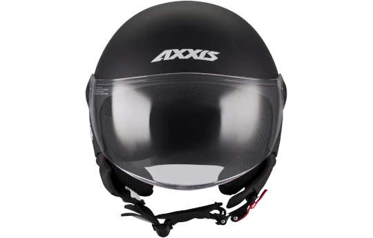 Kask otwarty AXXIS SQUARE S SOLID A1 MATT BLACK czarny mat