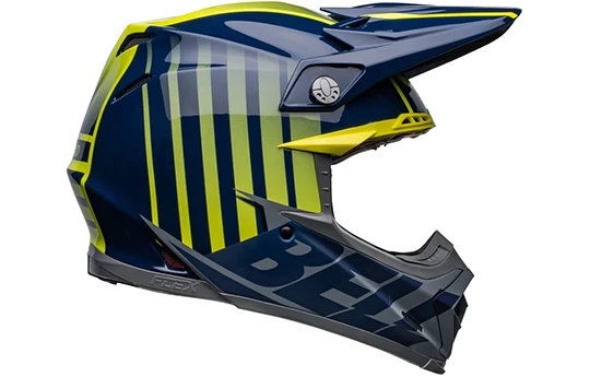 Kask cross BELL MOTO-9S FLEX SPRINT MATTE/GLOSS DARK BLUE/HI-VIZ YELLOW niebieski żółty fluo szary