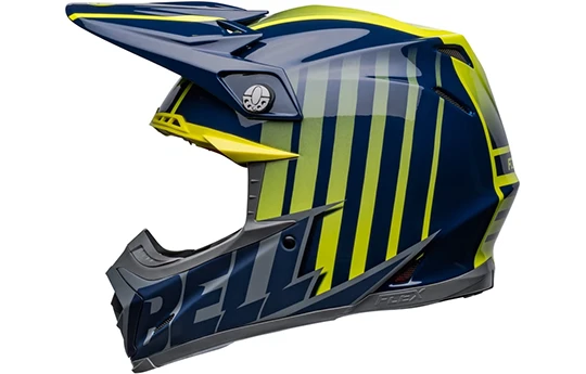 Kask cross BELL MOTO-9S FLEX SPRINT MATTE/GLOSS DARK BLUE/HI-VIZ YELLOW niebieski żółty fluo szary