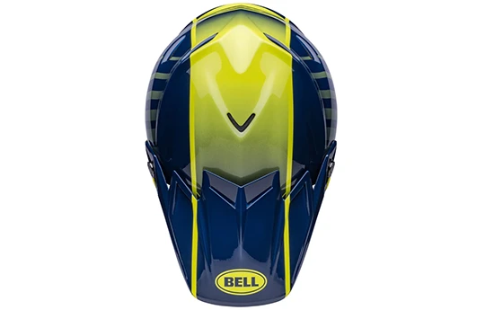 Kask cross BELL MOTO-9S FLEX SPRINT MATTE/GLOSS DARK BLUE/HI-VIZ YELLOW niebieski żółty fluo szary