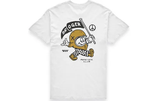 Koszulka T-shirt BROGER RACER WHITE biały