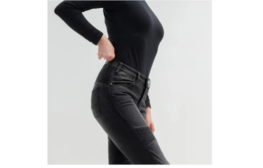 Jeansy motocyklowe damskie BROGER AURA LADY BLACK czarny