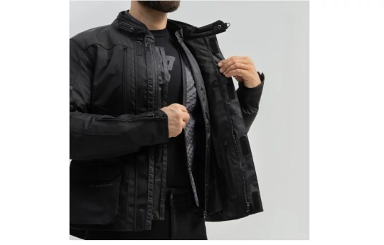 Kurtka tekstylna BROGER OVERLAND BLACK czarny