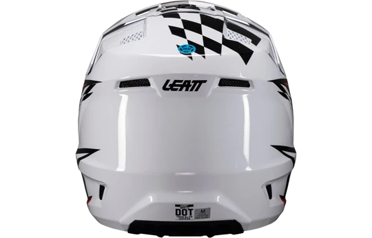 Kask cross z goglami LEATT KIT MOTO 3.5 STORM TEAL biały czarny żółty fluo