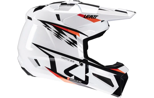 Kask cross z goglami LEATT KIT MOTO 3.5 STORM TEAL biały czarny żółty fluo