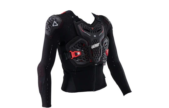 Koszulka z ochraniaczami dziecięca LEATT 4.5 HYBRID JUNIOR BLACK czarny