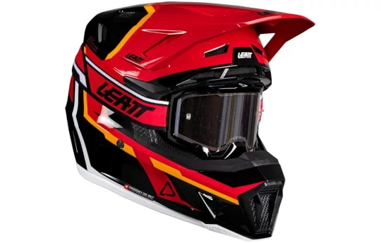 Kask cross z goglami LEATT KIT MOTO 7.5 RED czerwony