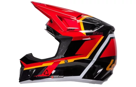 Kask cross z goglami LEATT KIT MOTO 7.5 RED czerwony