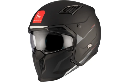 Kask otwarty MT STREETFIGHTER SV S SOLID MATT BLACK czarny mat