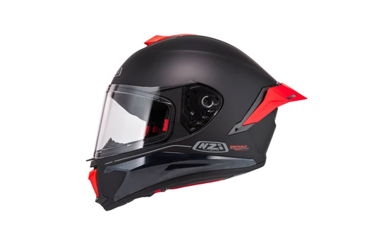 Kask integralny NZI WAKE STREAM CYBER BLACK RED MATT czarny czerwony