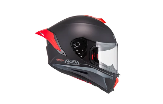 Kask integralny NZI WAKE STREAM CYBER BLACK RED MATT czarny czerwony