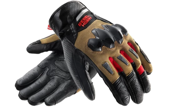 Rękawice miejskie REBELHORN DEFENDER BLACK/RED czarny czerwony