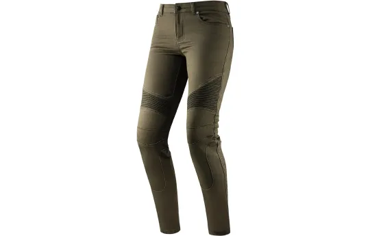 Jeansy motocyklowe damskie REBELHORN VANDAL LADY TWILL OLIVE zielony