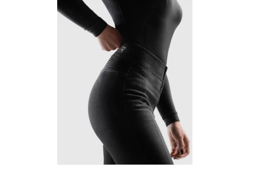Jeansy motocyklowe damskie REBELHORN CHICA BLACK czarny
