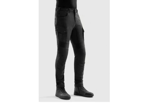 Jeansy motocyklowe REBELHORN FASTER BLACK czarny