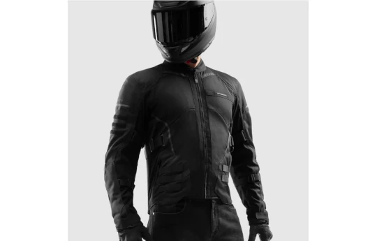 Kurtka tekstylna REBELHORN SCANDAL 3 DARK GREY/BLACK/RED szary czarny czerwony