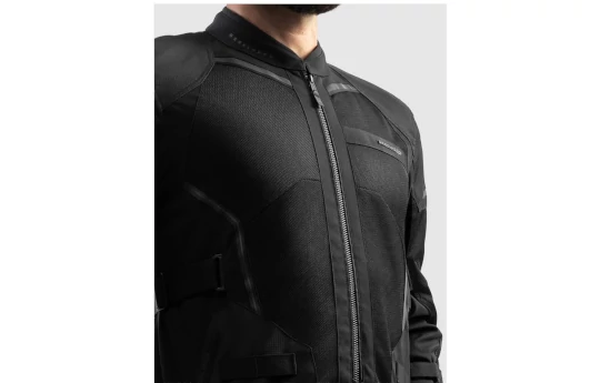 Kurtka tekstylna REBELHORN SCANDAL 3 DARK GREY/BLACK/RED szary czarny czerwony