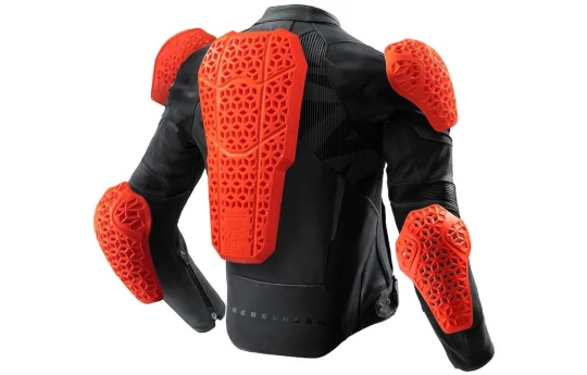 Kurtka skórzana REBELHORN VANDAL 2 BLACK/GREY/FLUO YELLOW czarny szary żółty fluo