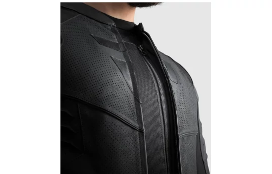 Kurtka skórzana REBELHORN VANDAL 2 BLACK/GREY/FLUO YELLOW czarny szary żółty fluo