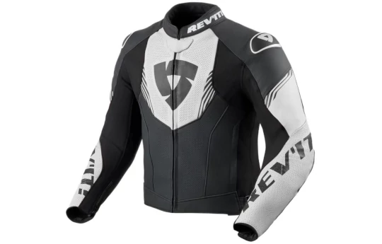 Kurtka skórzana REVIT ARGON 3 BLACK/ANTHRACITE czarny szary