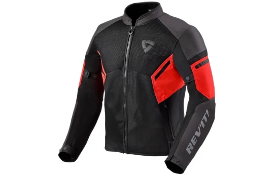 Kurtka tekstylna REVIT GT-R AIR 3 BLACK/NEON RED czarny czerwony fluo