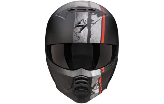 Kask otwarty SCORPION EXO-COMBAT II LORD BLACK/RED czarny czerwony