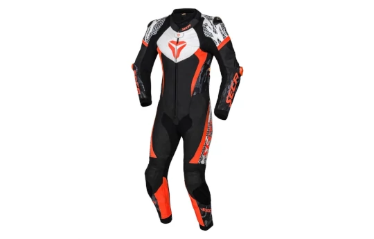 Kombinezon jednoczęściowy SECA SRS ONE FLUO RED czarny czerwony fluo biały