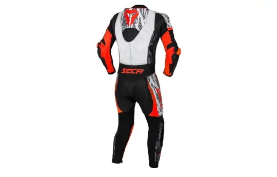 Kombinezon jednoczęściowy SECA SRS ONE FLUO RED czarny czerwony fluo biały