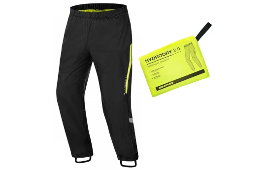 Spodnie przeciwdeszczowe SHIMA HYDRODRY 2.0 BLACK/FLUO czarny żółty fluo