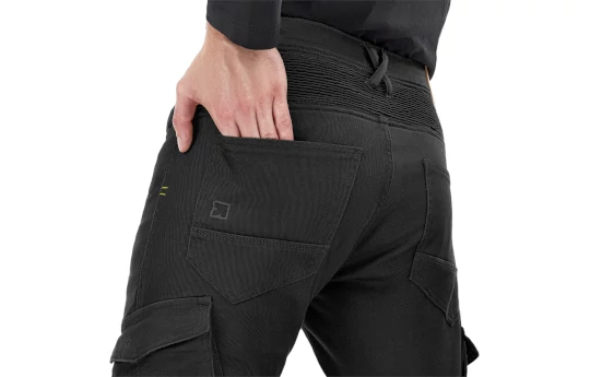 Jeansy motocyklowe VORG REVO BLACK czarny